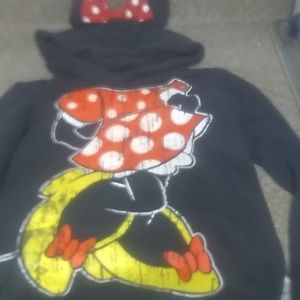 Minnie mouse hooded sweatshirt with ears